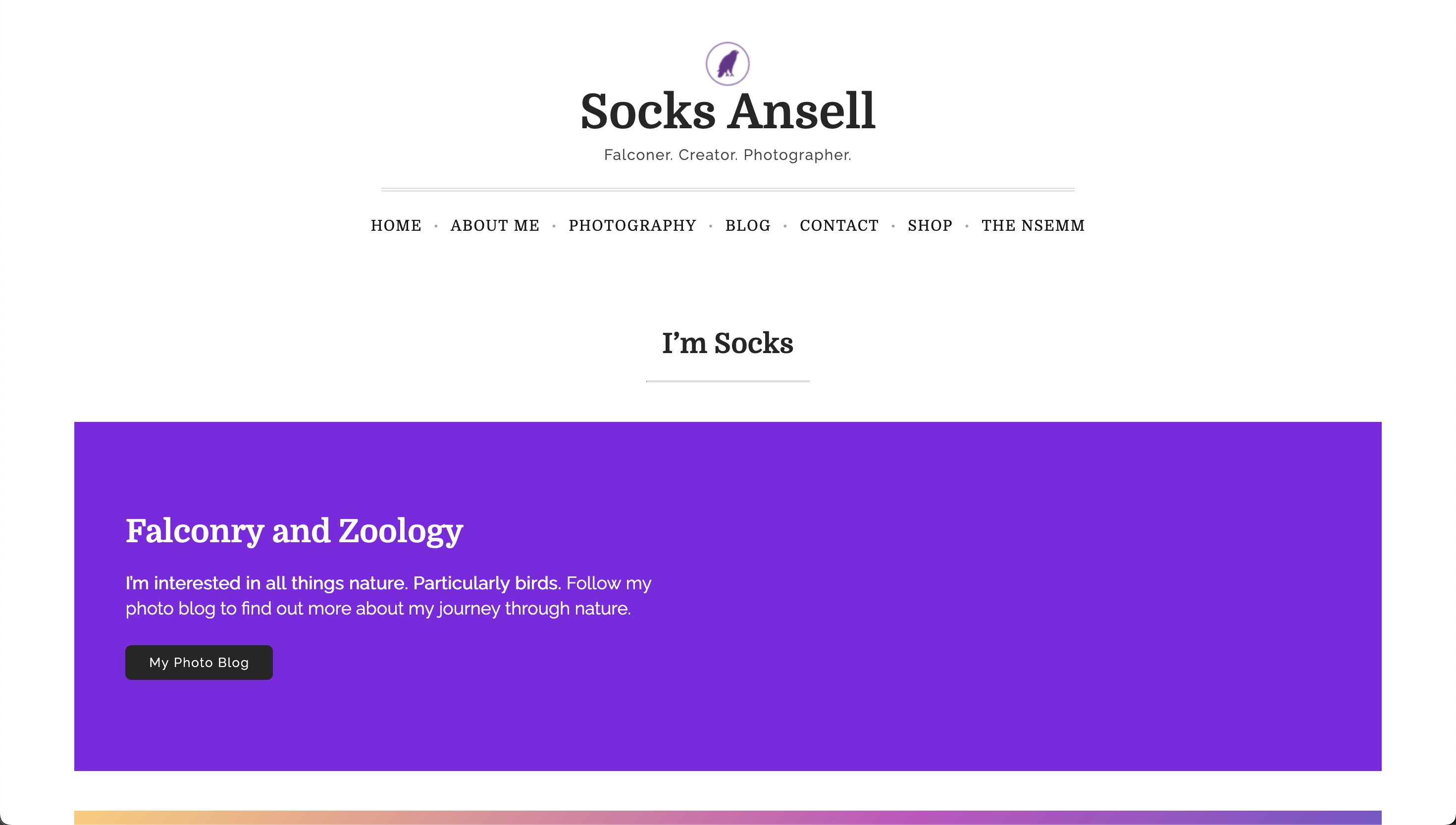 Socks Ansell Personal Website